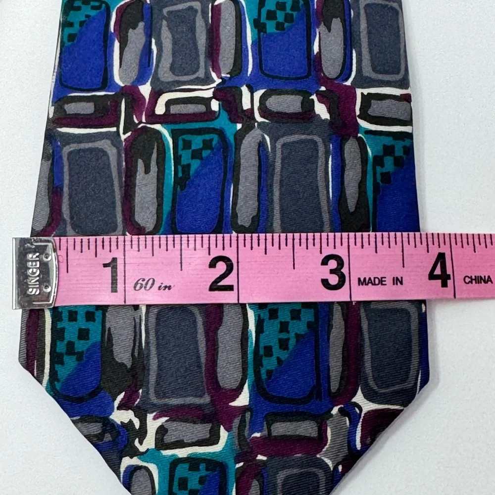 Vintage Viaggio Abstract Silk Neck Tie, retro, office, work, business, suit‎